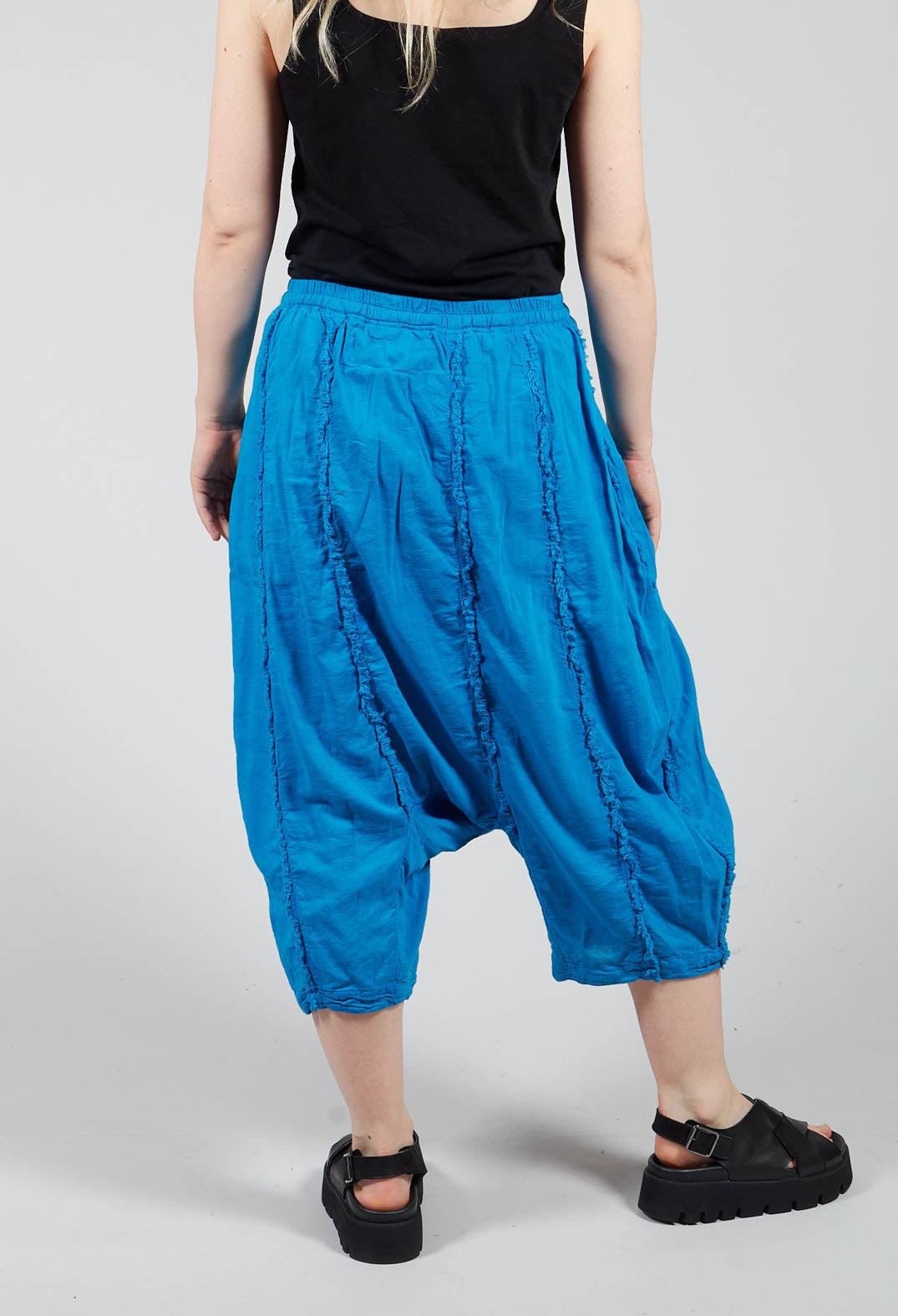 Black 5 Pocket Baggy Cropped Cotton Pants – The Archive