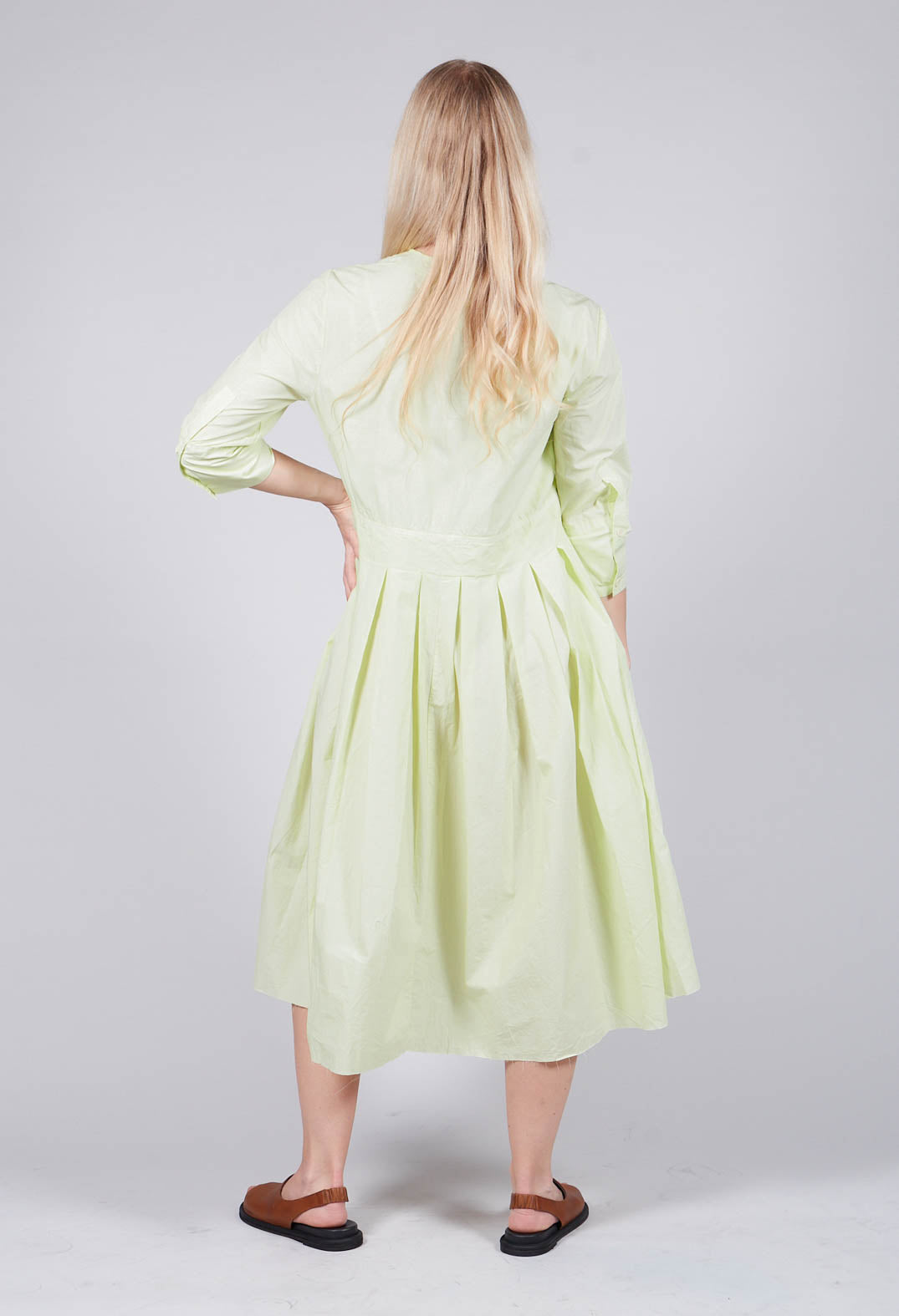 Part Button Through Dress in Melone