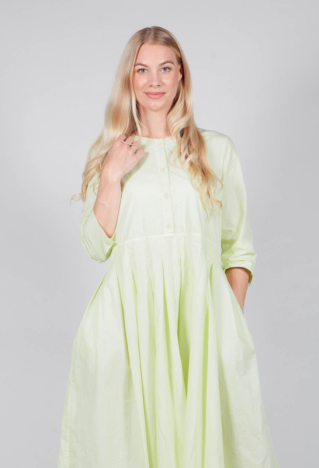 Part Button Through Dress in Melone