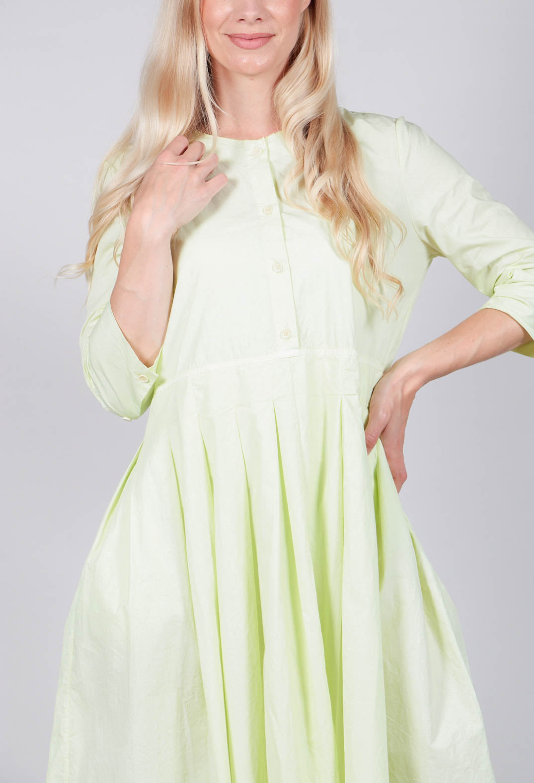 Part Button Through Dress in Melone