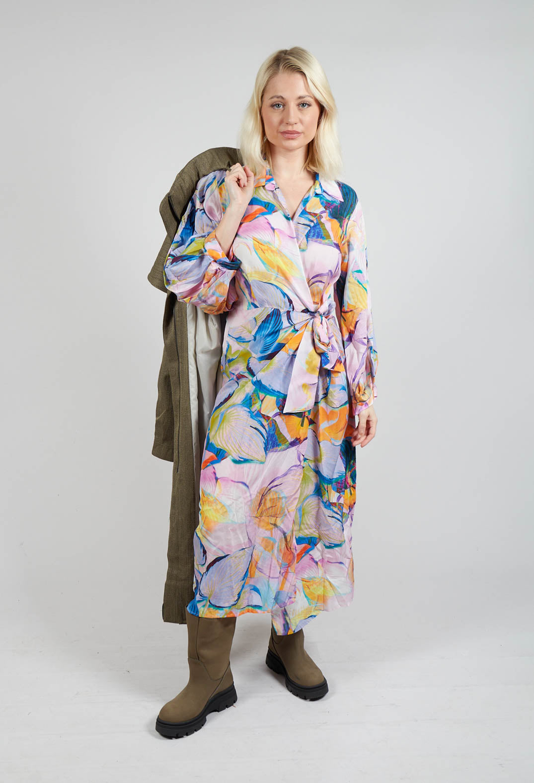 Wrap Over Dress in Eva Print