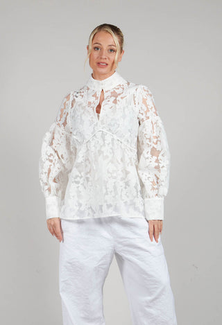 Maxine Blouse in Fleur Natural White