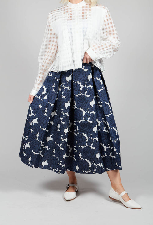 Abey Skirt in Floral Blue