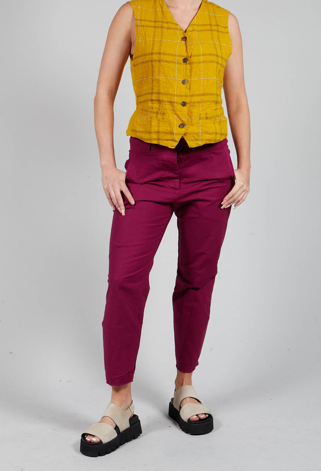 Priti Trousers in Berry