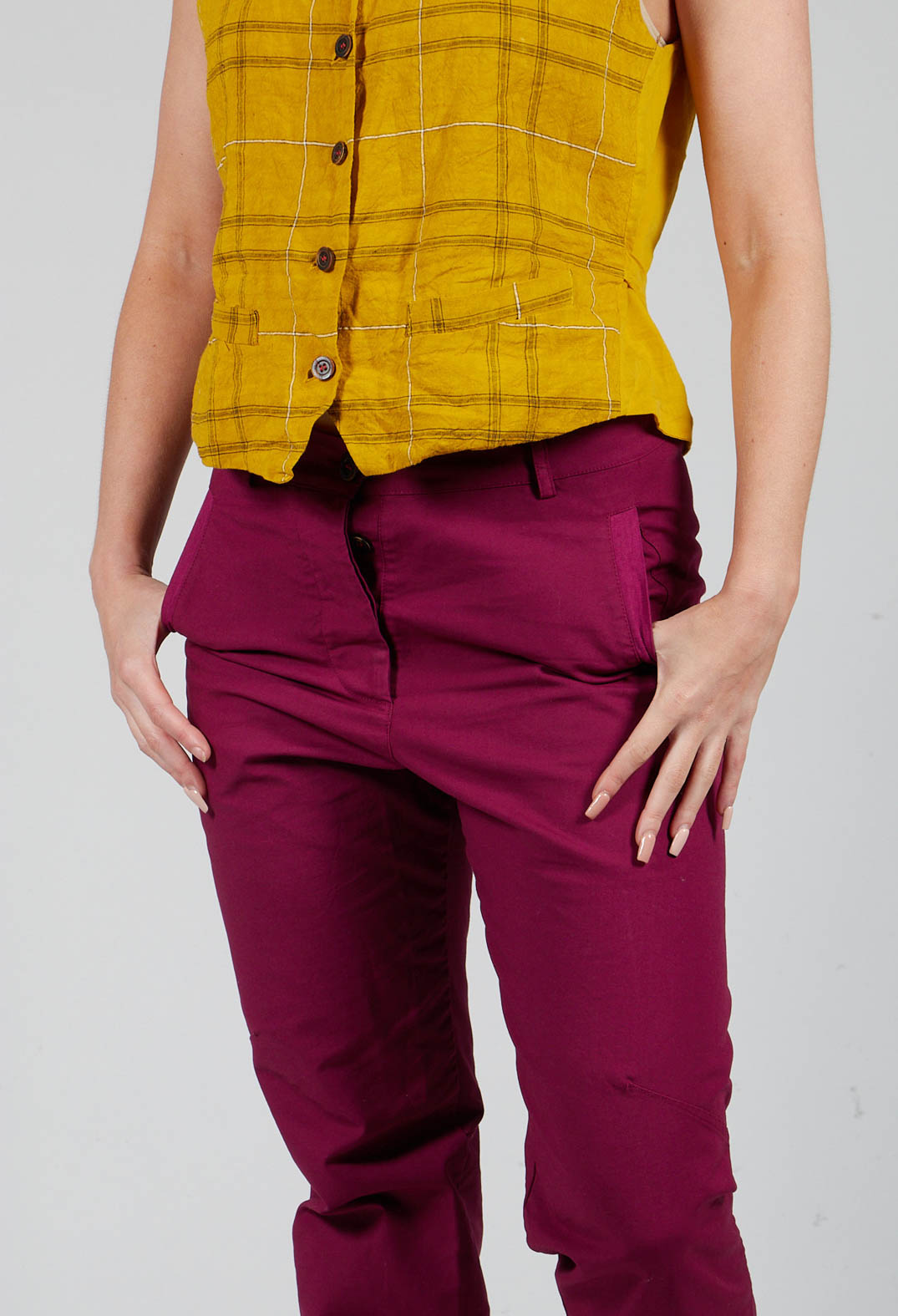 Priti Trousers in Berry