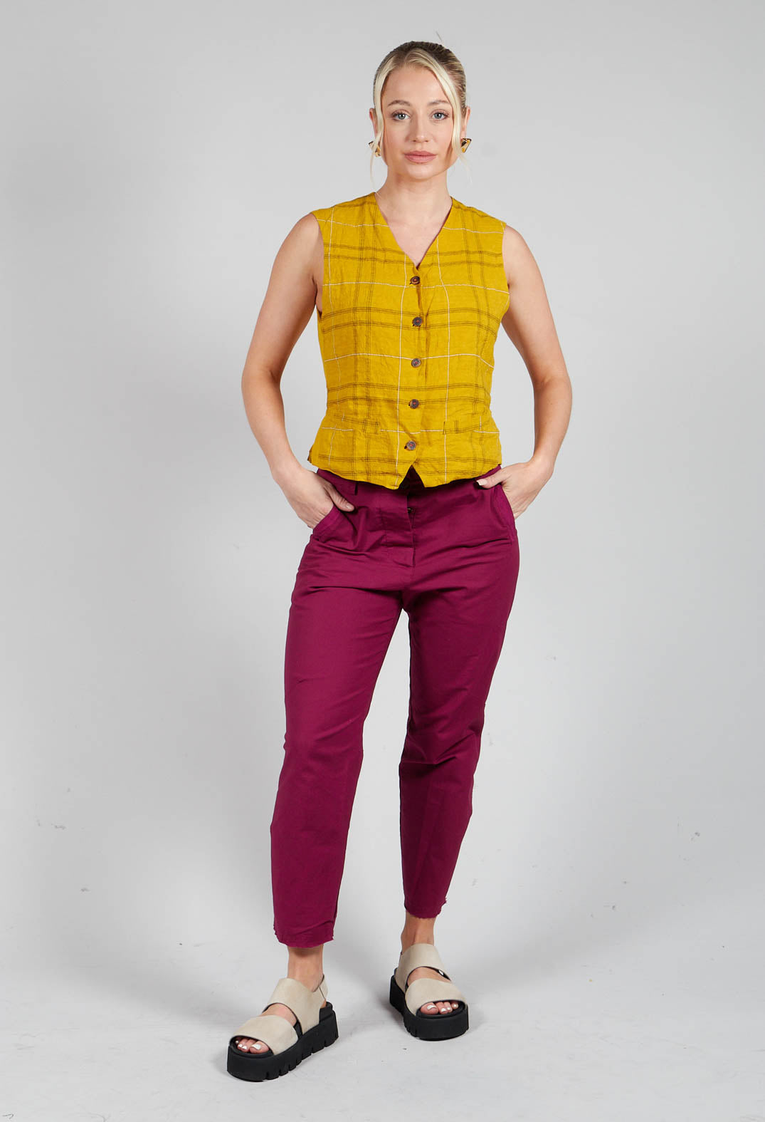 Priti Trousers in Berry