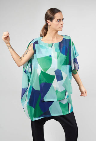 Reni Blouse in Blue Green