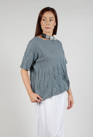 Short Sleeved Jumper in Grey