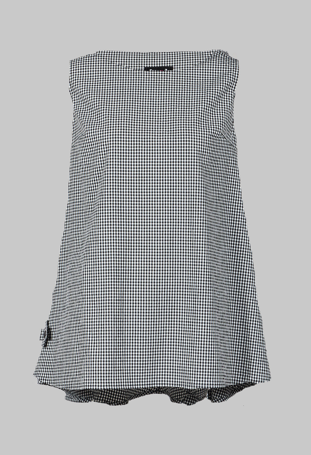 Swing Style Sleeveless Top in Black and White Check