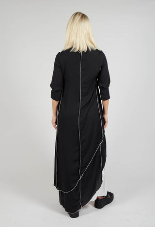 Asymmetric Layered Dress in Black