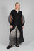 Longline Coat with Organza Sleeves in Nero