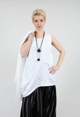 Jersey Vest Top in White