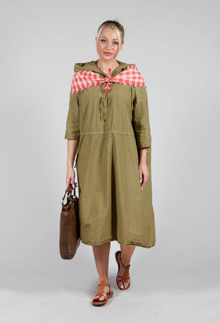 Hooded Dress TC in Khaki