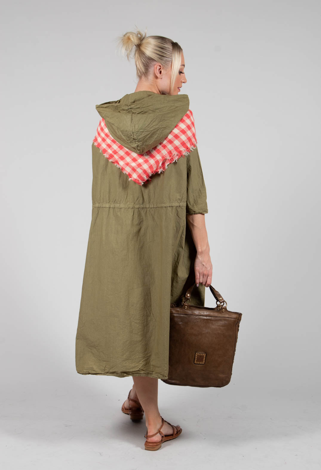 Hooded Dress TC in Khaki