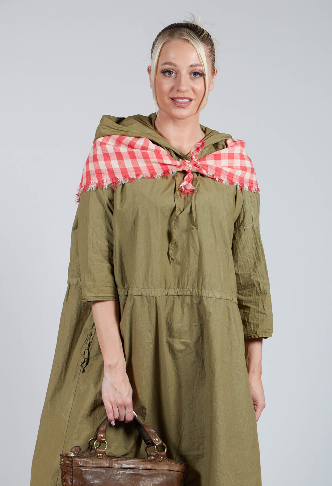 Hooded Dress TC in Khaki