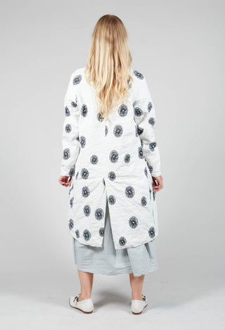 Citrus Print White Coat