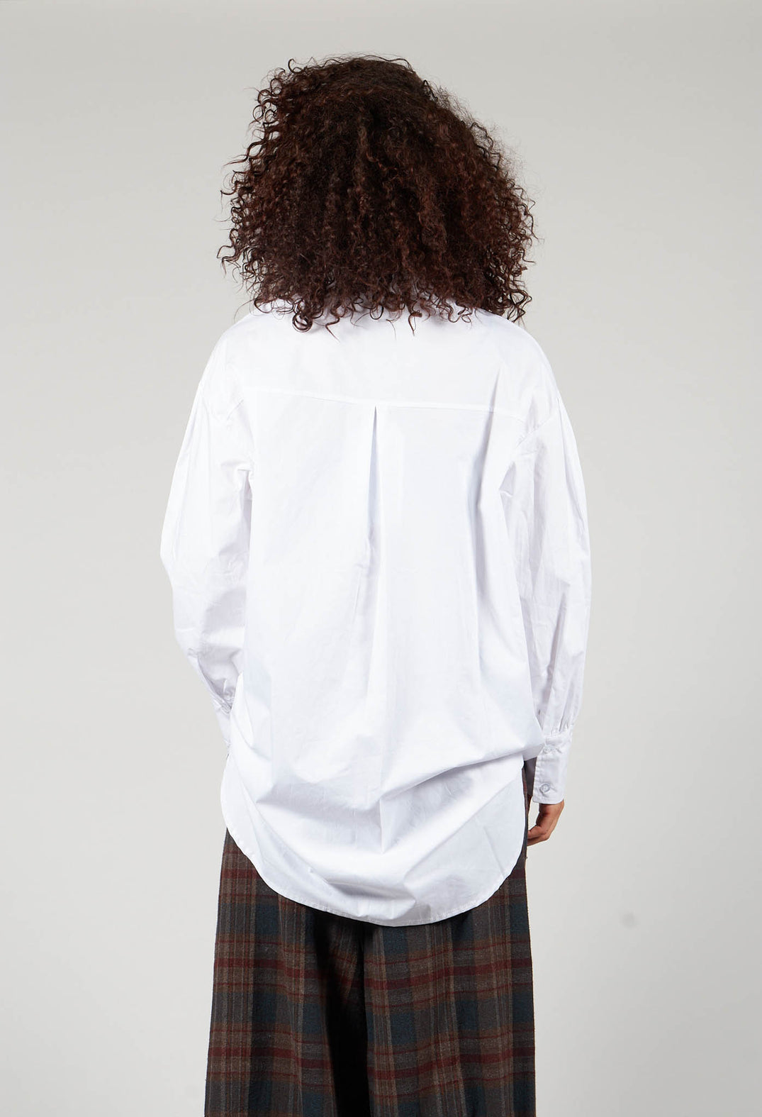 Button Up Long Sleeve Shirt in White