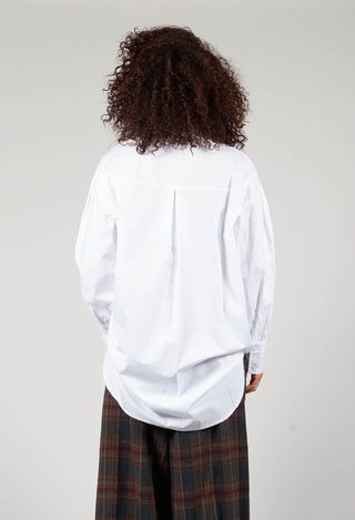 Button Up Long Sleeve Shirt in White