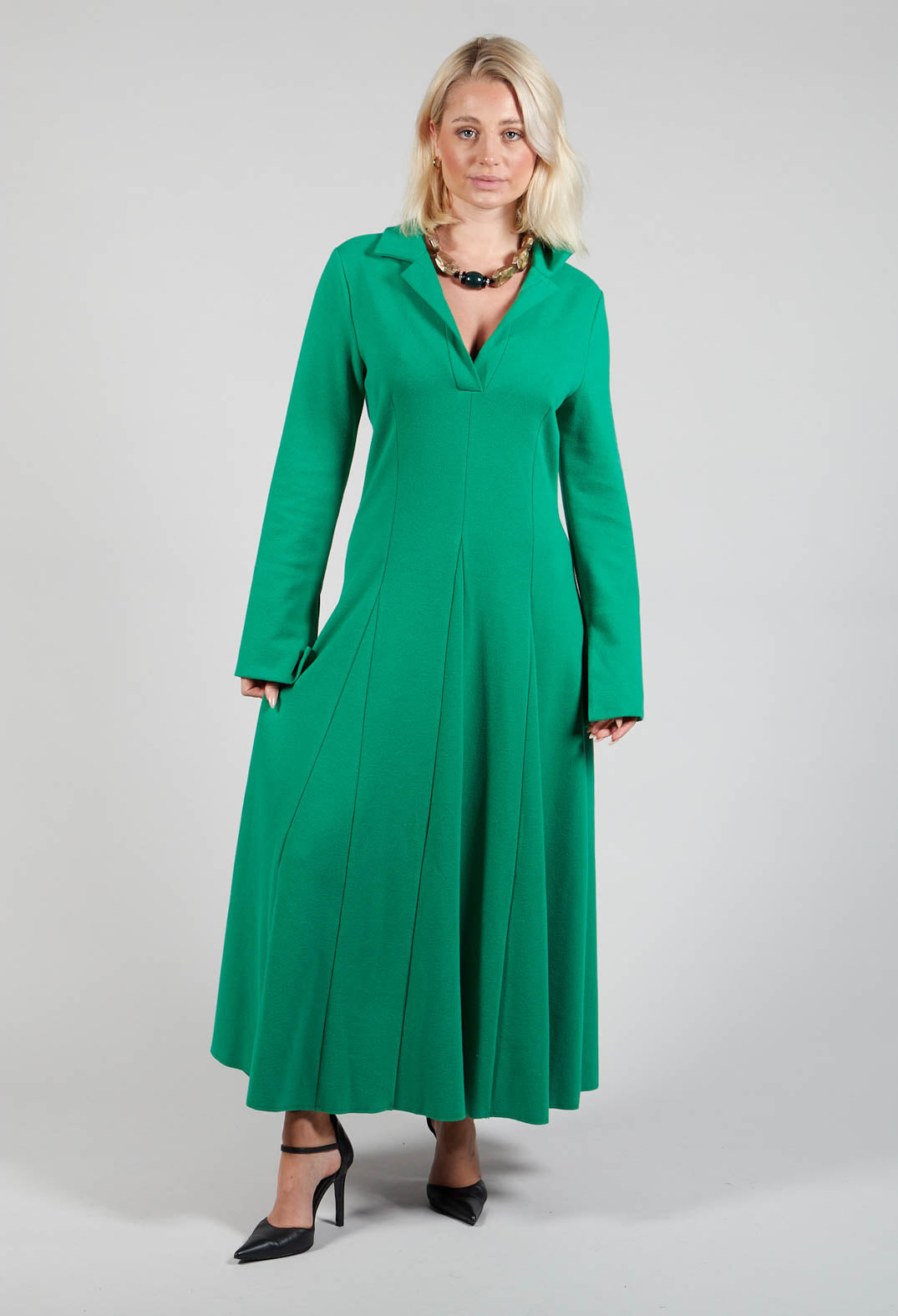 Fleece Maxi Dress in Kiwi