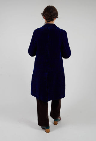 Colette Pomegranate Jacket in Velvet Plain Cobalt