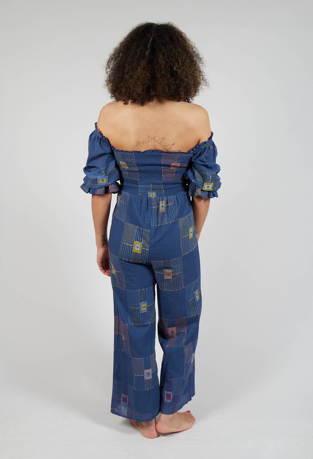 Molly Handwoven Jumpsuit in Indigo