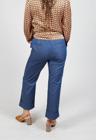 Mika Trousers in Chambray Blue