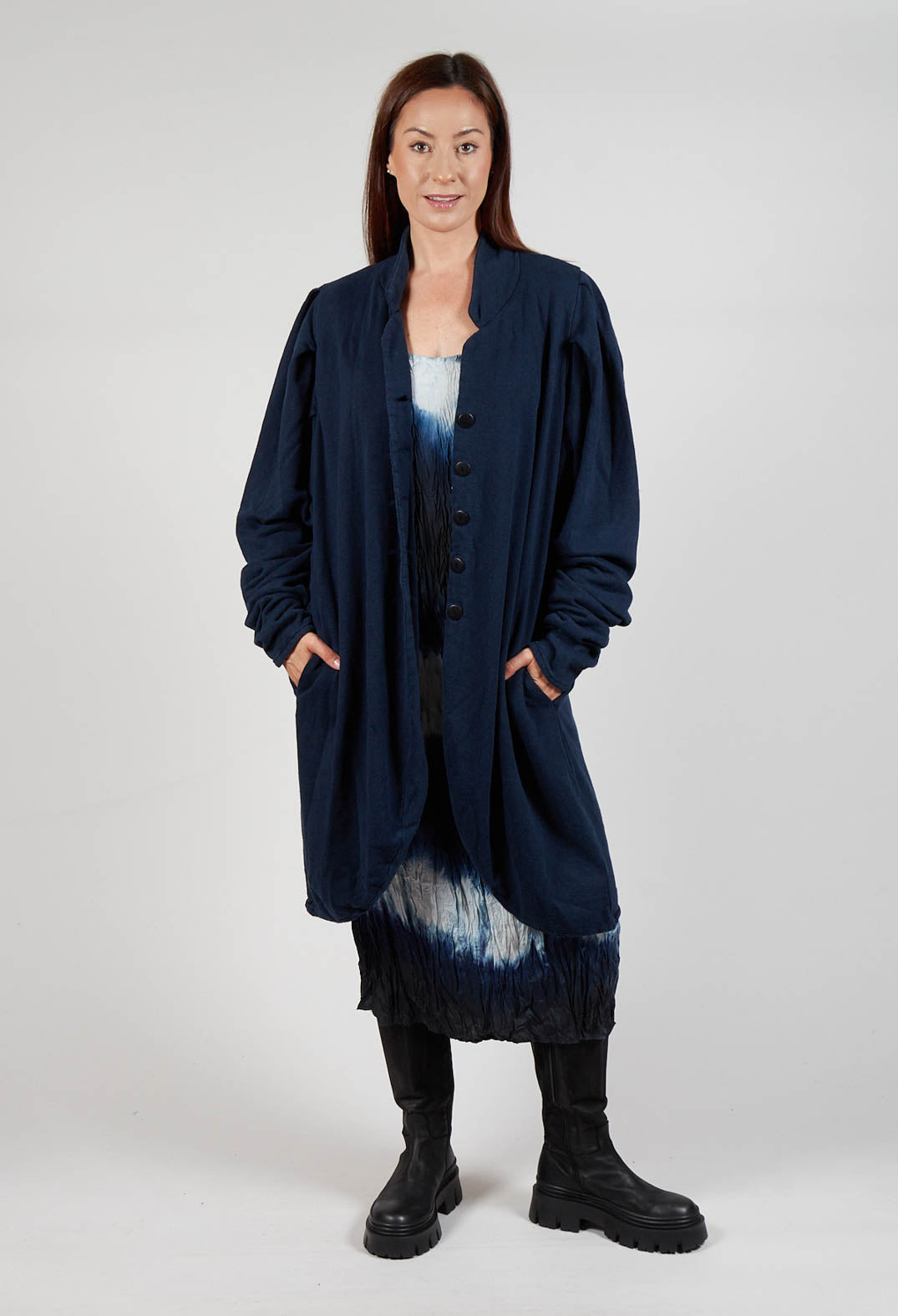 Hennadel Coat in Nacht Blue