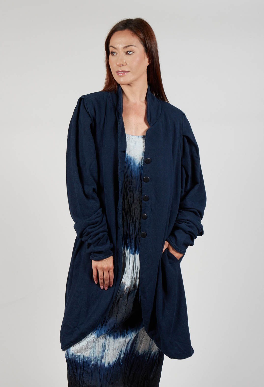 Hennadel Coat in Nacht Blue