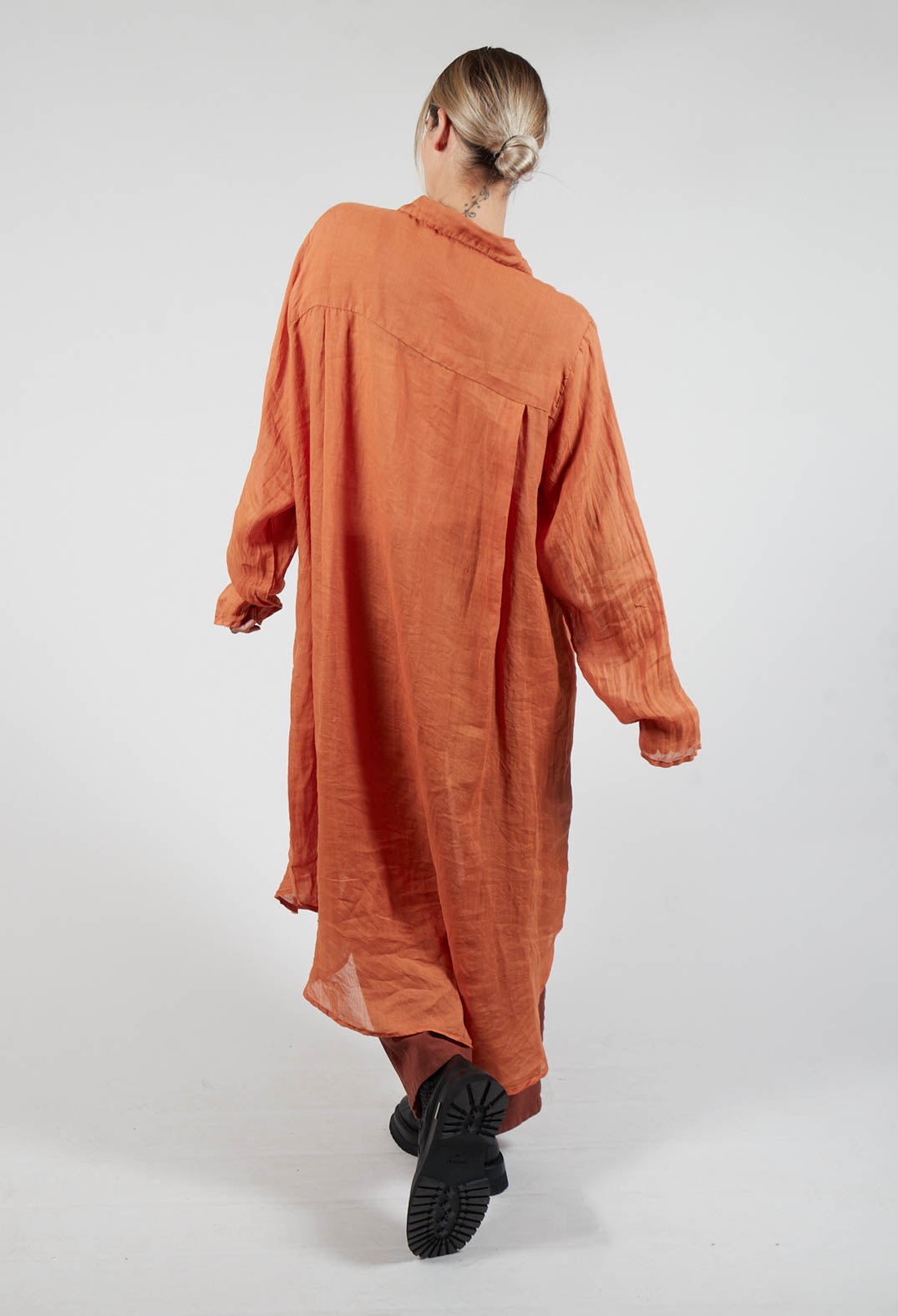 Bloomai Shirt Dress in Wurzel Orange