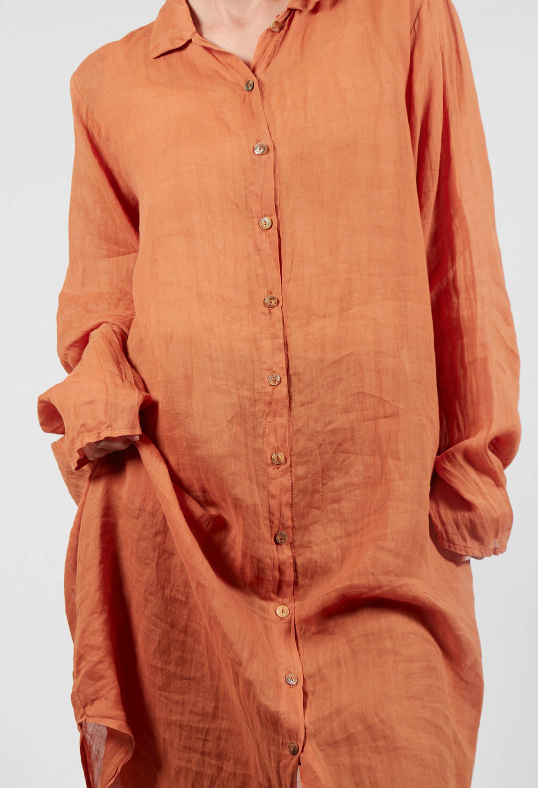 Bloomai Shirt Dress in Wurzel Orange