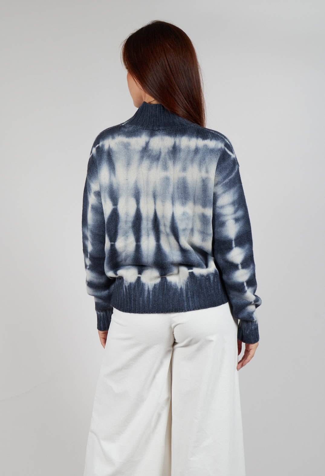 High Neck Jumper in Navy