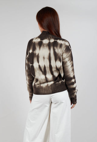 High Neck Jumper in Dark Brown