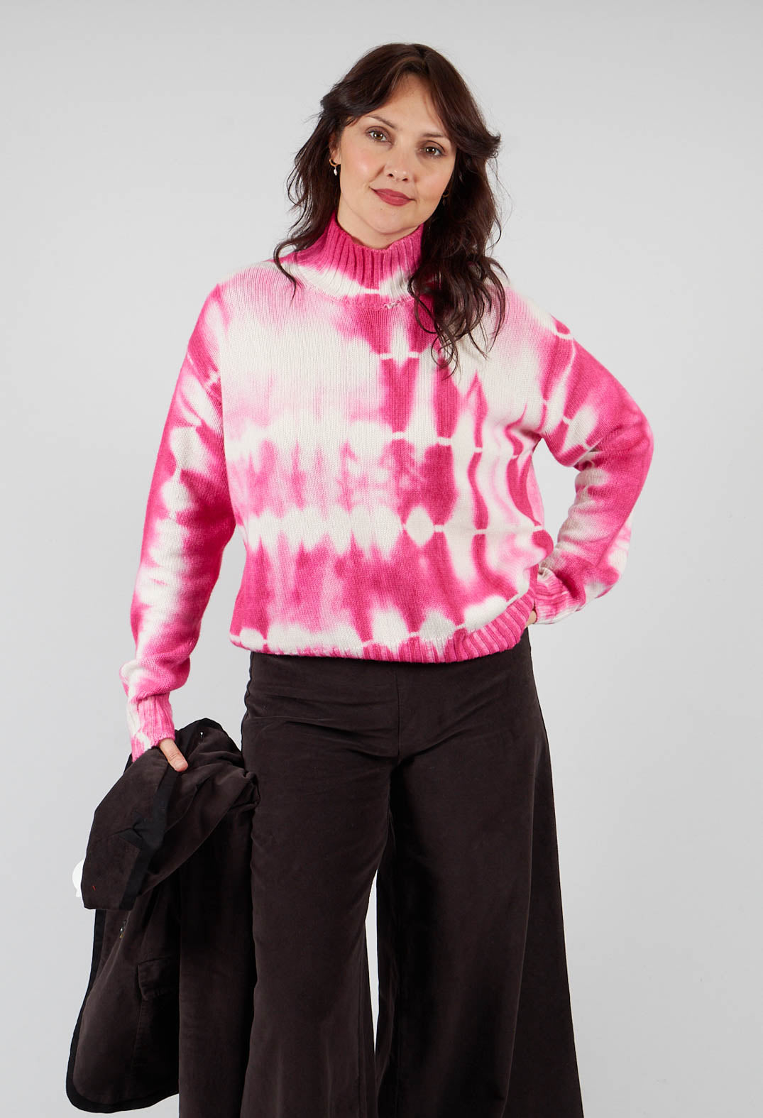 High Neck Jumper in Pink