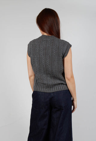 Vest in Grey and Brown