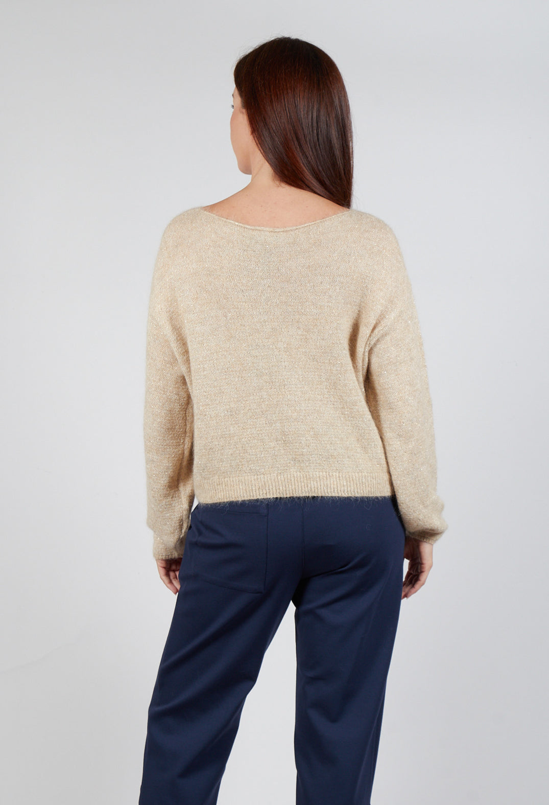 Glitter Pullover in Beige