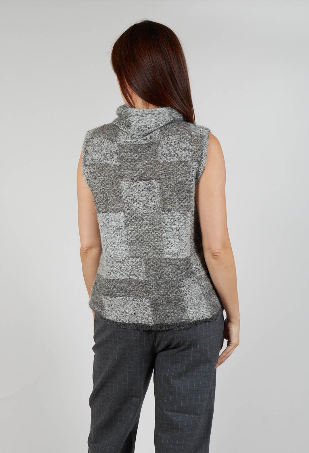 Soft Knit Sweater Vest in Grey