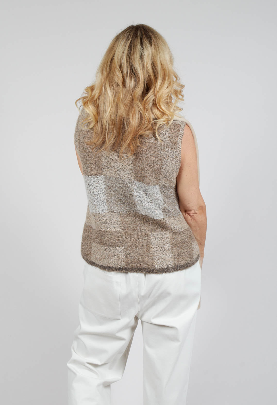 Soft Knit Sweater Vest in Brown