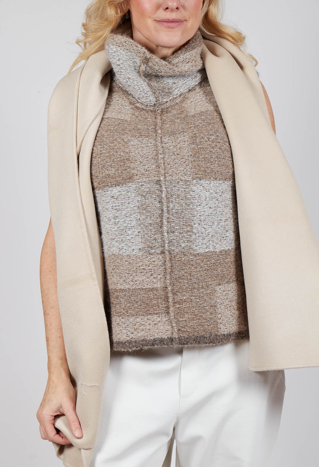 Soft Knit Sweater Vest in Brown