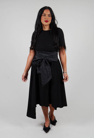 Nila Dress In Black with Detachable Sleeves