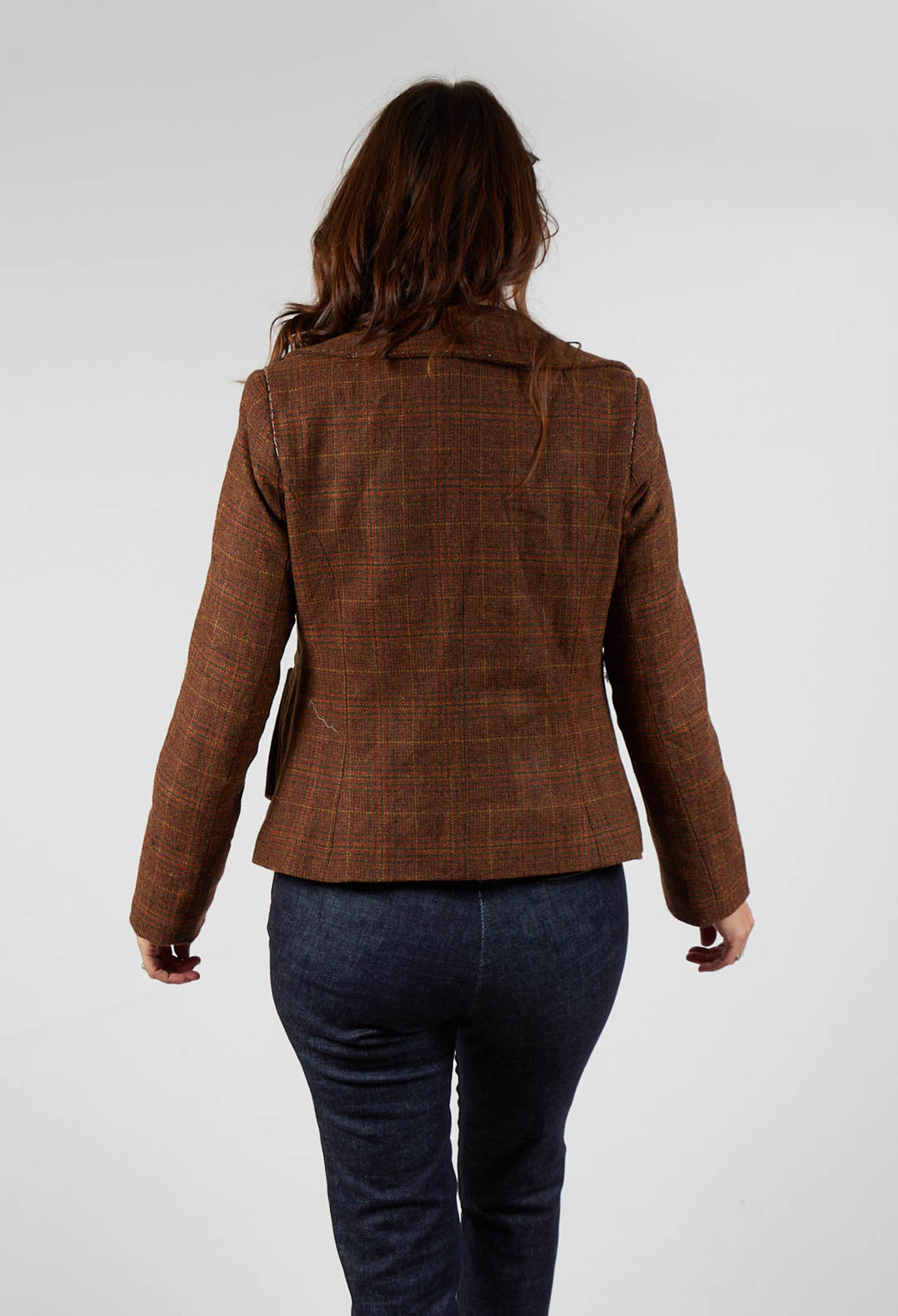 Tartan Blazer in Original Brown