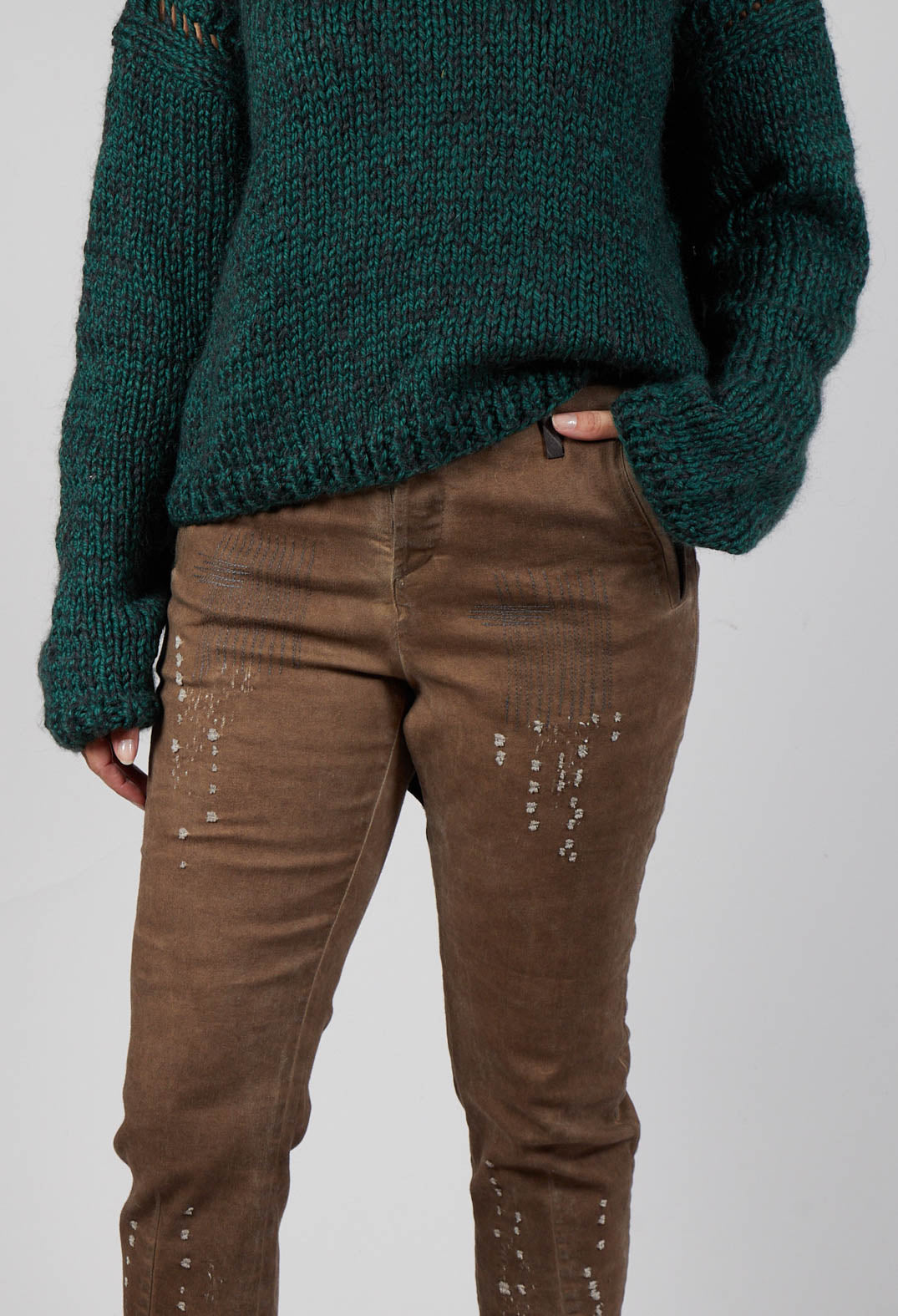 Stitch Jean Trousers in Original Brown