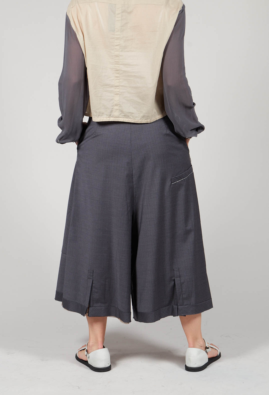 Pinstripe Culottes in Original Grey