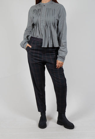 Stitch Tartan Trousers in Original Grey