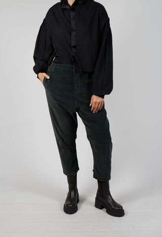 Velvet Straight Leg Trousers in 905 Green