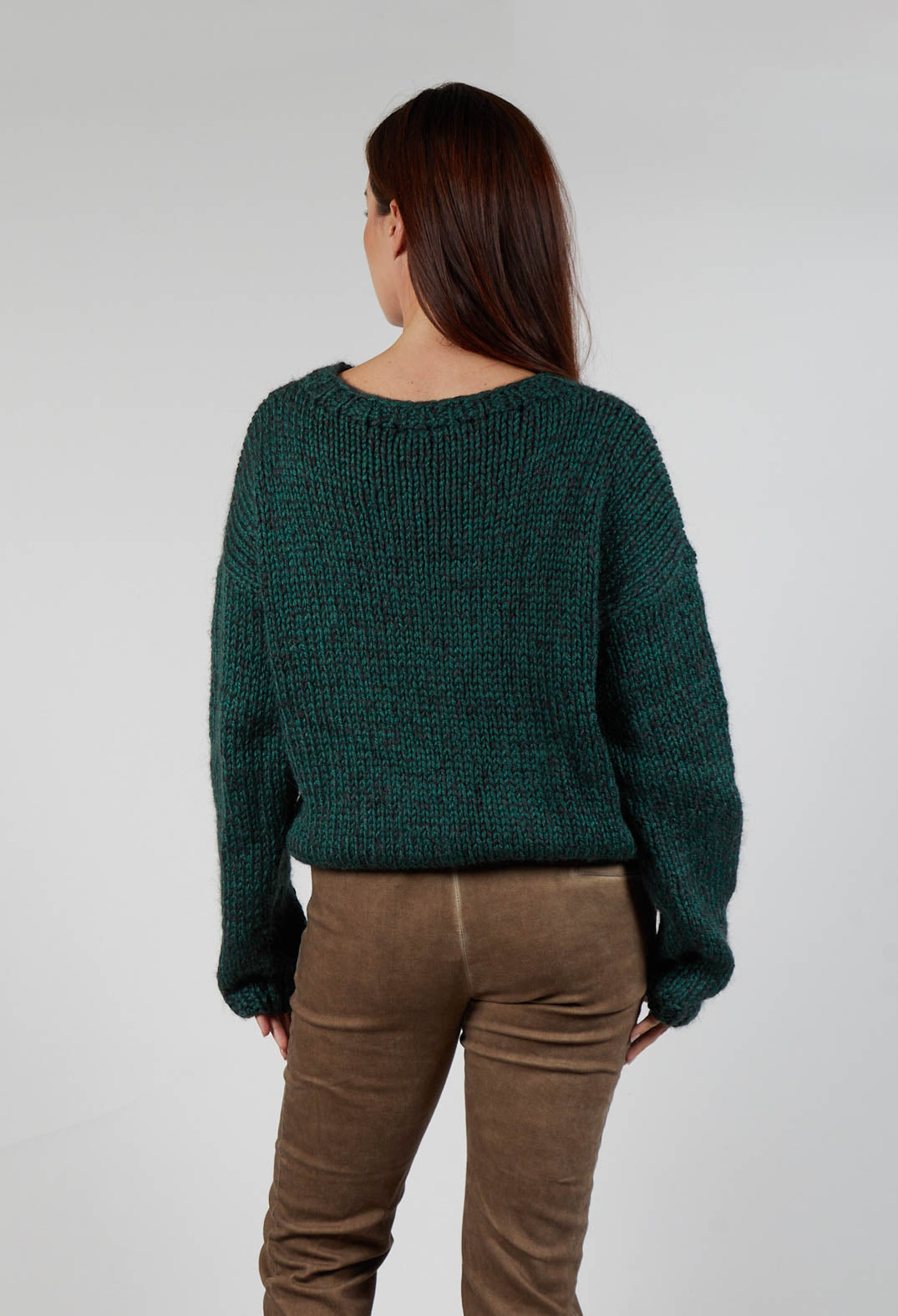 Chunky Knit Jumper in Original Green