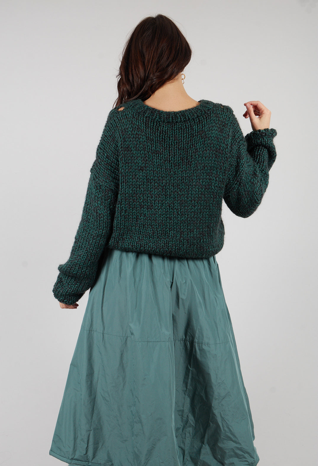 Chunky Knit Jumper in Original Green