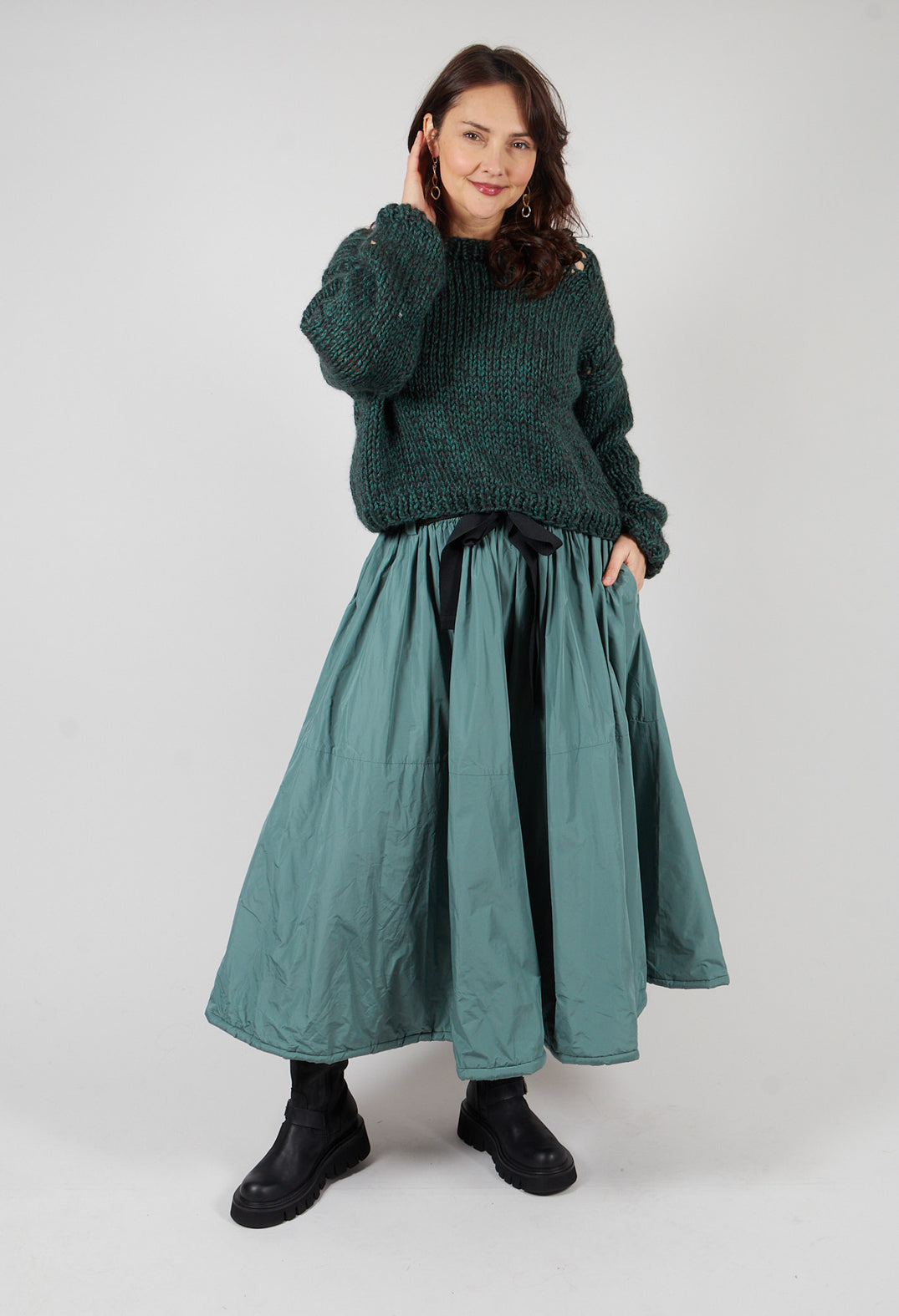 Chunky Knit Jumper in Original Green