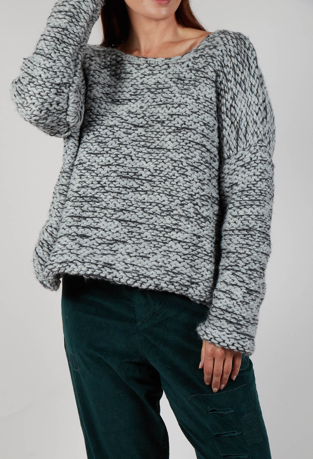 Purl Knit Jumper in Original Grey