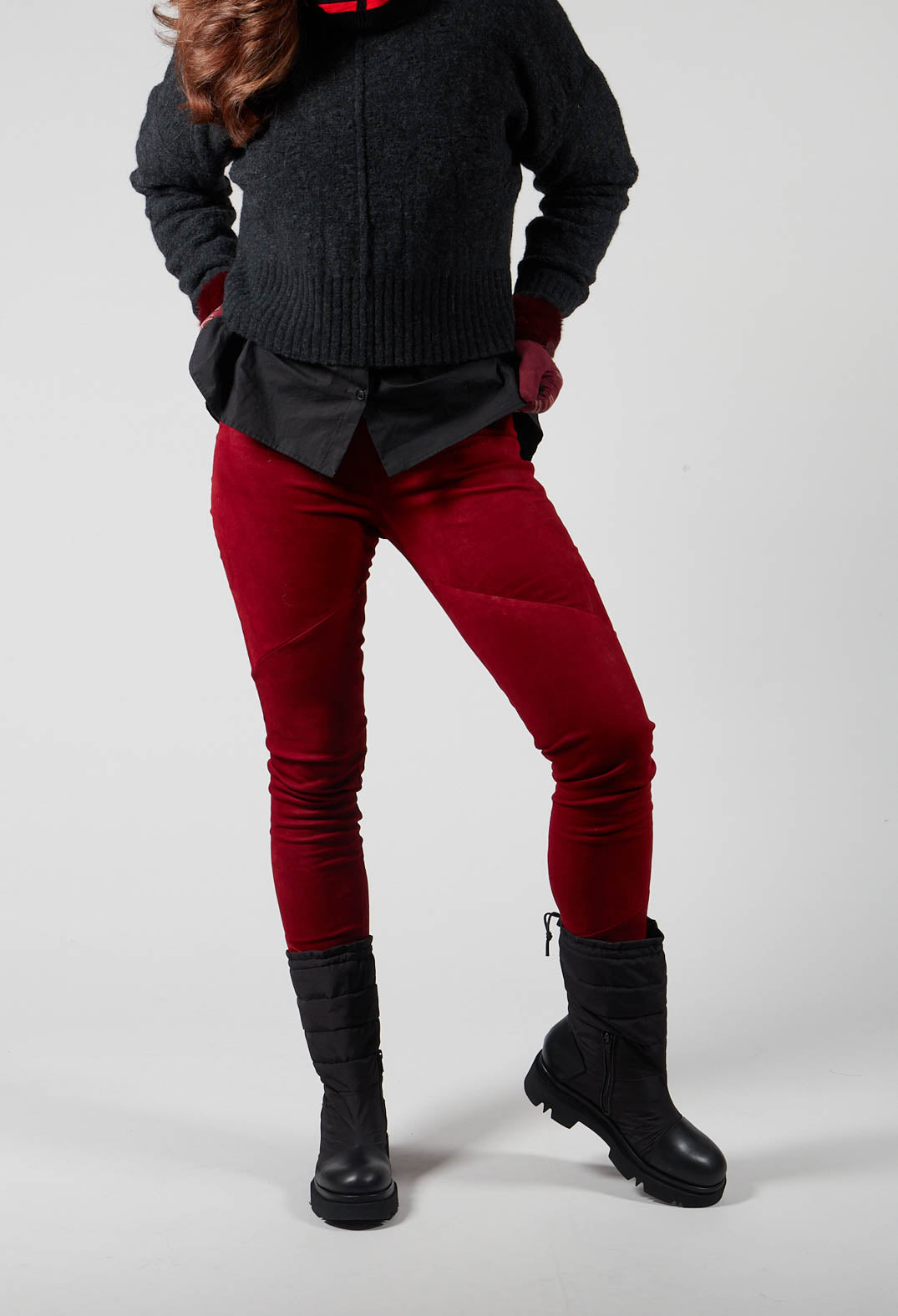 Trousers L056 Deep Red | LENITIF