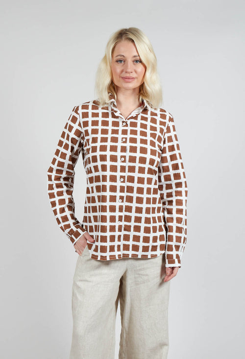 Chinzia Shirt in Brown Check